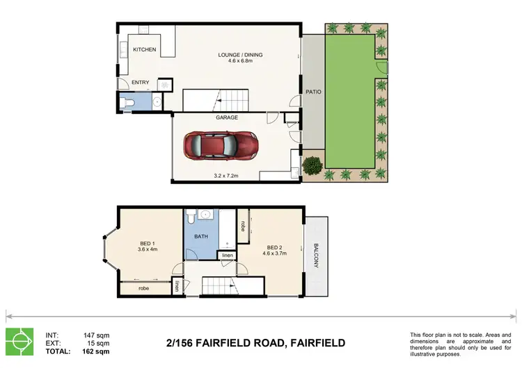 Floorplan of Homely townhouse listing, 2/156 Fairfield Road, Fairfield QLD 4103