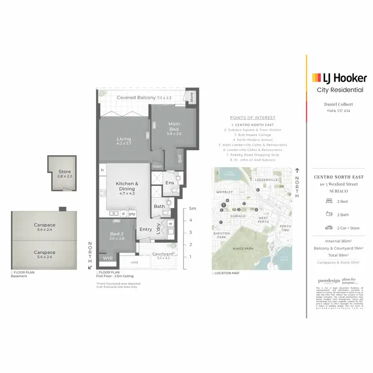 Floorplan of Homely apartment listing, 10/3 Wexford Street, Subiaco WA 6008