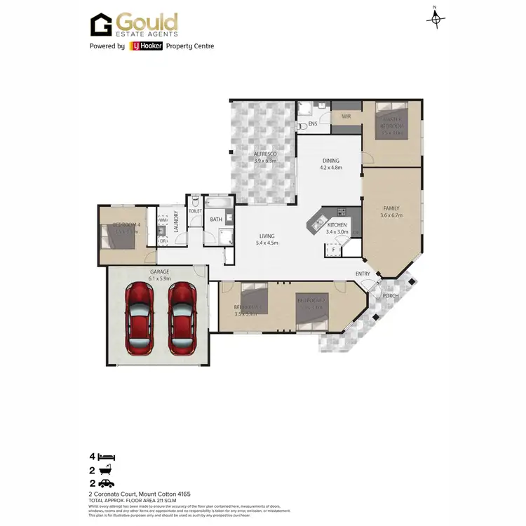 Floorplan of Homely house listing, 2 Coronata Court, Mount Cotton QLD 4165