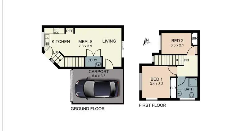 Floorplan of Homely townhouse listing, 3/41 Pengana Avenue, Glenroy VIC 3046