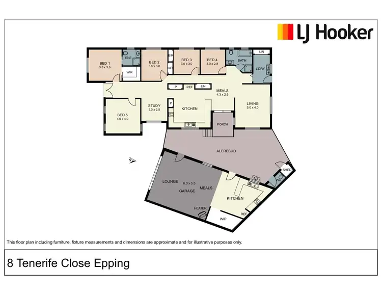 Floorplan of Homely house listing, 8 Teneriffe Close, Epping VIC 3076