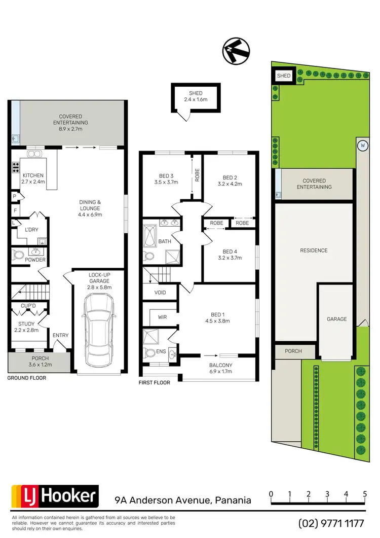Floorplan of Homely semi-detached listing, 9A Anderson Avenue, Panania NSW 2213