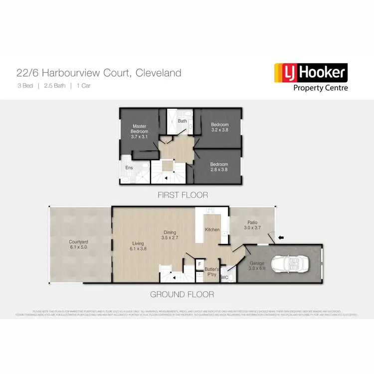 Floorplan of Homely unit listing, 22/6 Harbourview Court, Raby Bay QLD 4163