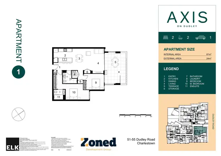 Floorplan of Homely apartment listing, G01/51-55 Dudley Road, Charlestown NSW 2290