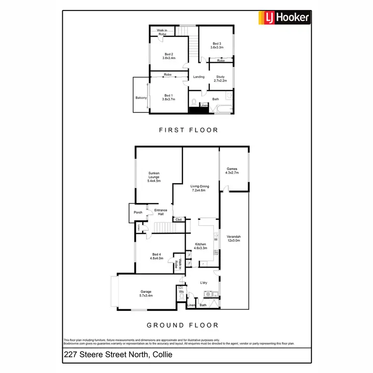 Floorplan of Homely house listing, 227 Steere Street, Collie WA 6225