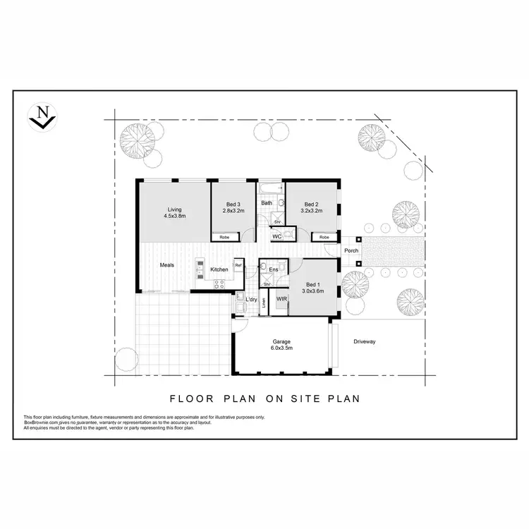 Floorplan of Homely unit listing, 1/33 Whitlam Green, Point Cook VIC 3030
