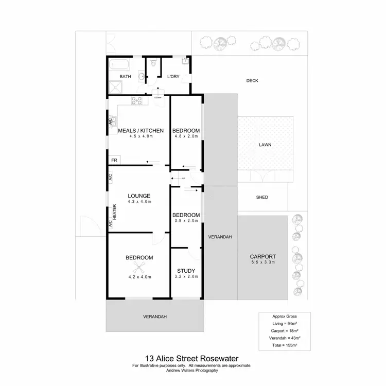 Floorplan of Homely house listing, 13 Alice Street, Rosewater SA 5013