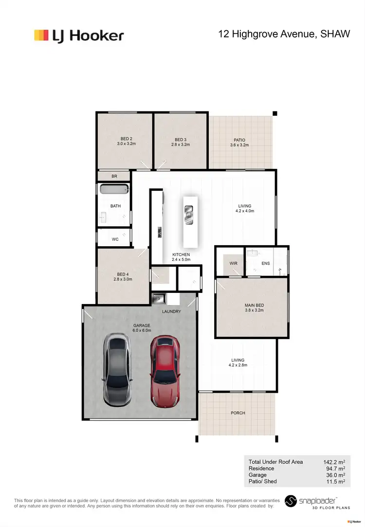 Floorplan of Homely house listing, 12 Highgrove Avenue, Shaw QLD 4818