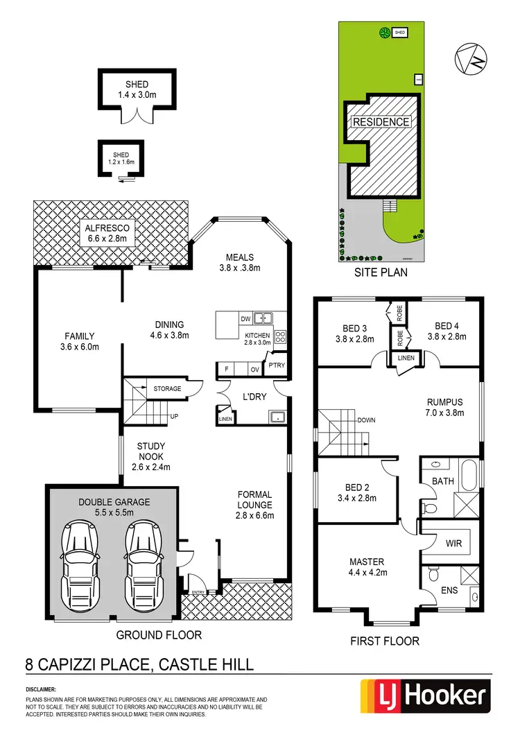 Floorplan of Homely house listing, 8 Capizzi Place, Castle Hill NSW 2154
