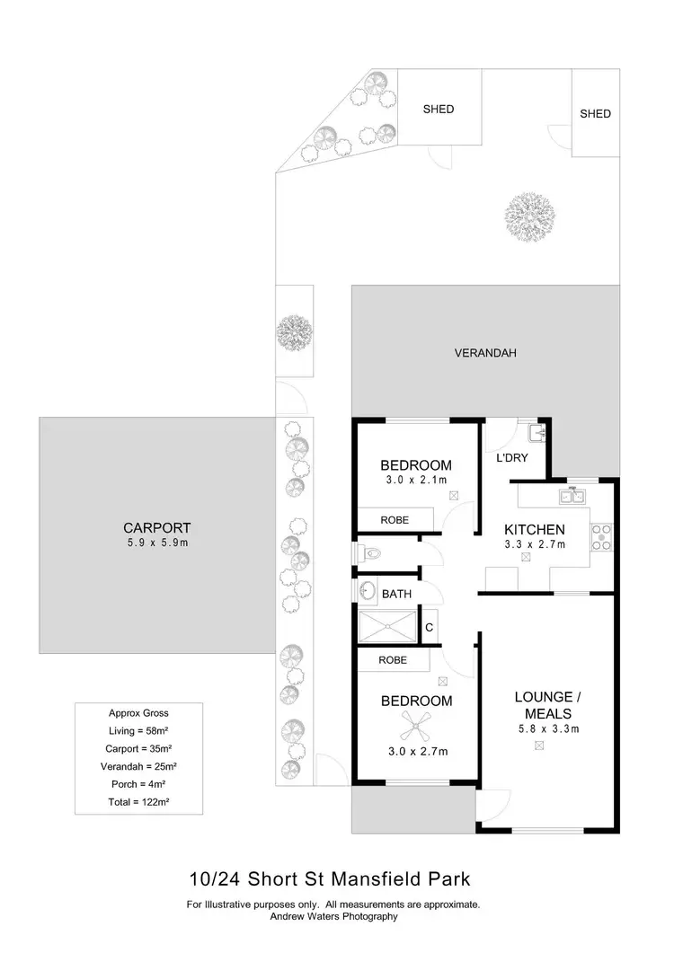 Floorplan of Homely apartment listing, 10/24 Short Street, Mansfield Park SA 5012