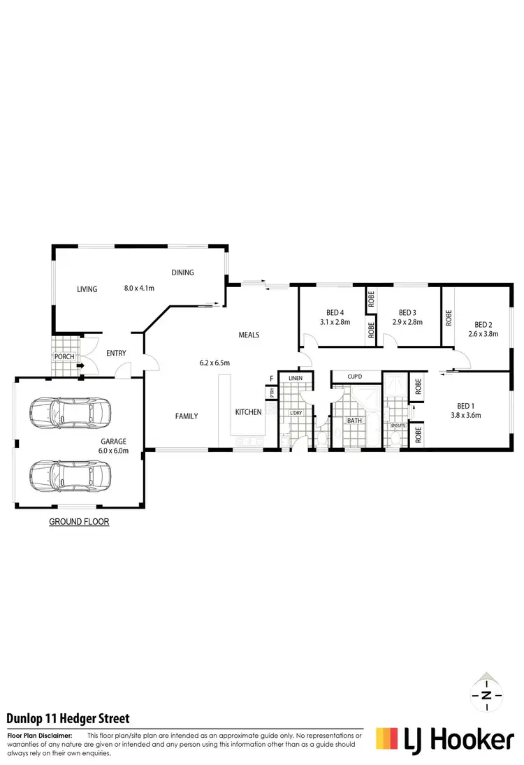 Floorplan of Homely house listing, 11 Hedger Street, Dunlop ACT 2615