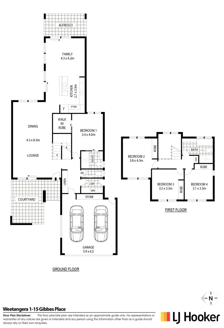 Floorplan of Homely townhouse listing, 1/15 Gibbes Place, Weetangera ACT 2614