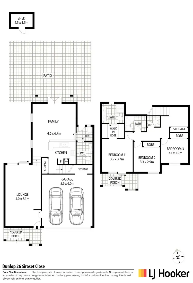 Floorplan of Homely house listing, 26 Siroset Close, Dunlop ACT 2615