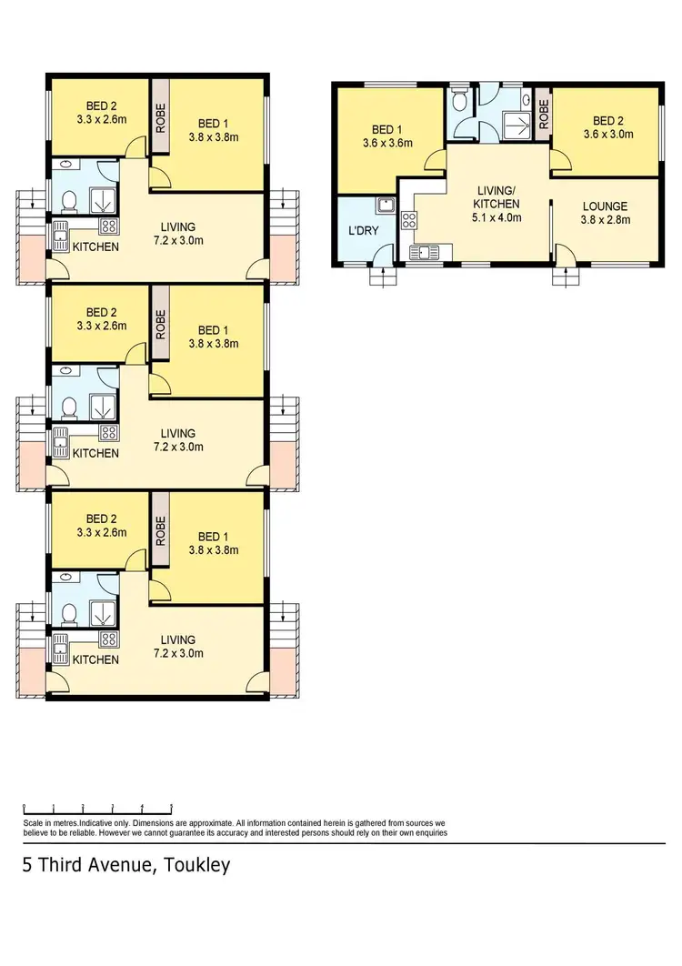 Floorplan of Homely block of units listing, 5 Third Avenue, Toukley NSW 2263