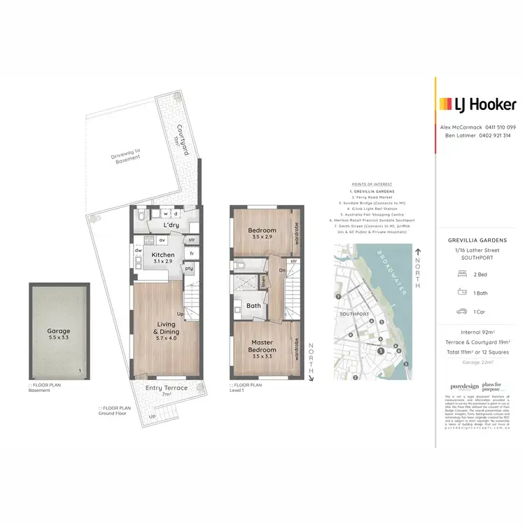 Floorplan of Homely townhouse listing, 1/16 Lather Street, Southport QLD 4215