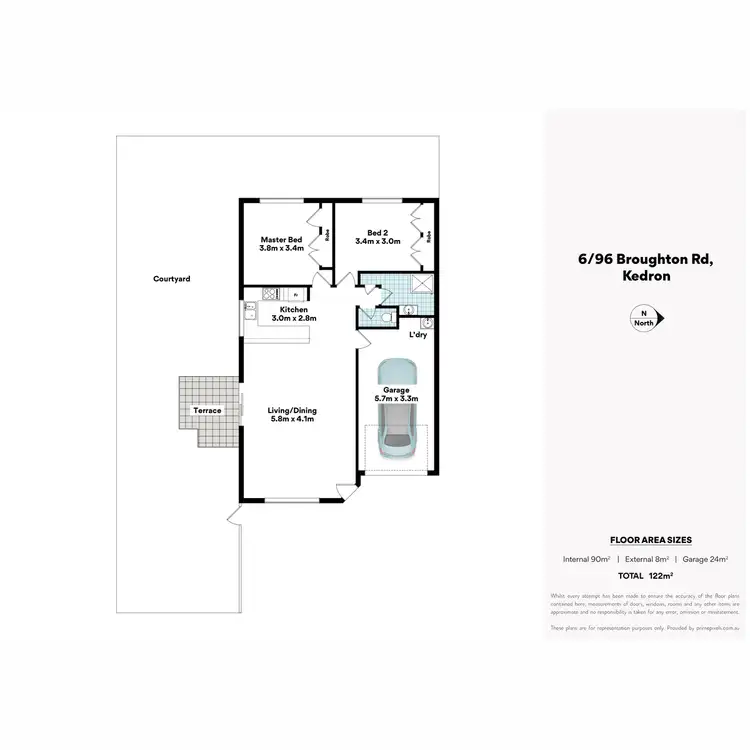 Floorplan of Homely unit listing, 6/96 Broughton Road, Kedron QLD 4031