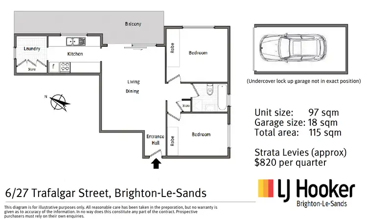 Floorplan of Homely unit listing, 6/27 Trafalgar St, Brighton-Le-Sands NSW 2216