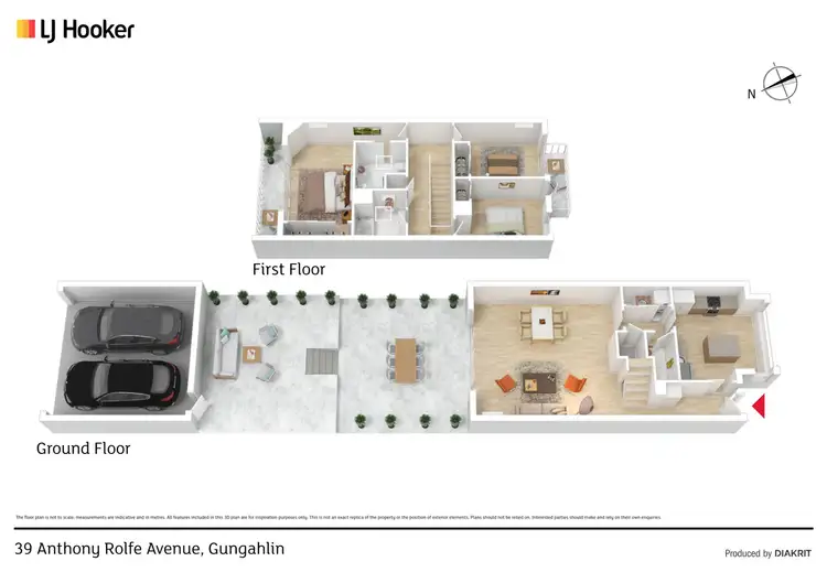 Floorplan of Homely townhouse listing, 39 Anthony Rolfe Avenue, Gungahlin ACT 2912