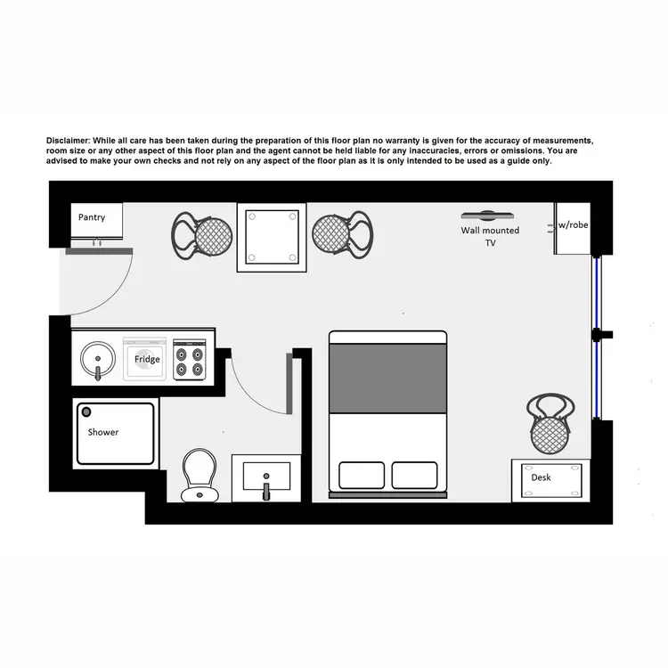 Floorplan of Homely studio listing, 903/188 Shafston Avenue, Kangaroo Point QLD 4169