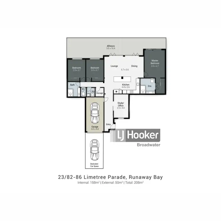 Floorplan of Homely unit listing, 23/82-86 Limetree Parade, Runaway Bay QLD 4216