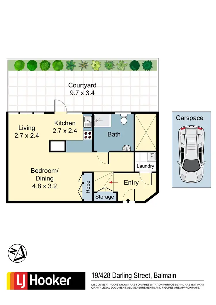 Floorplan of Homely studio listing, 19/428 Darling Street, Balmain NSW 2041