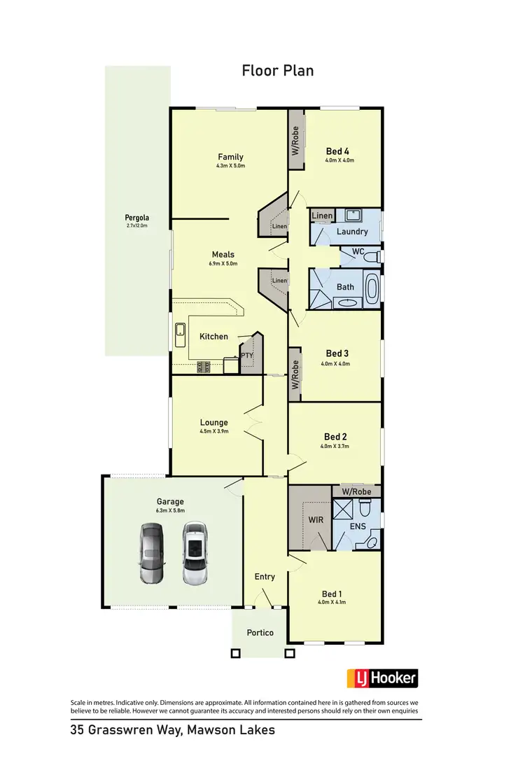 Floorplan of Homely house listing, 35 Grasswren Way, Mawson Lakes SA 5095