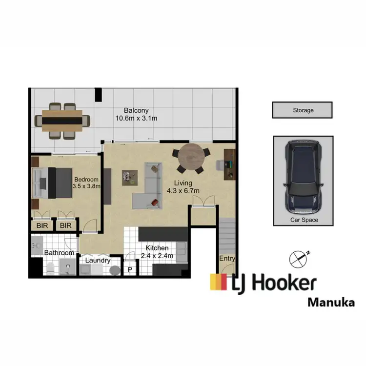 Floorplan of Homely apartment listing, 42/45 Blackall Street, Barton ACT 2600