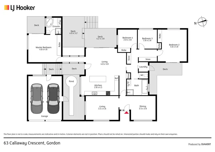 Floorplan of Homely house listing, 63 Callaway Crescent, Gordon ACT 2906