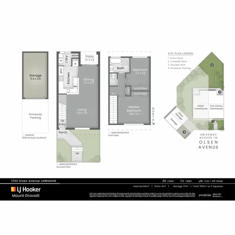 Floorplan of Homely townhouse listing, 7/63 Olsen Avenue, Labrador QLD 4215