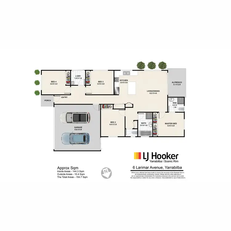 Floorplan of Homely house listing, 6 Larimar Avenue, Yarrabilba QLD 4207