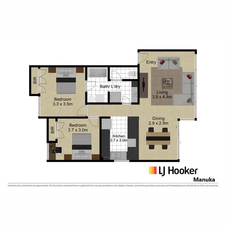 Floorplan of Homely apartment listing, 1/33 Dawes Street, Kingston ACT 2604