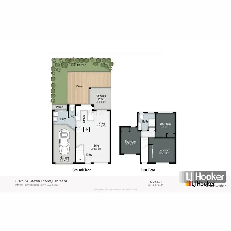 Floorplan of Homely townhouse listing, 8/62-66 Brown Street, Labrador QLD 4215