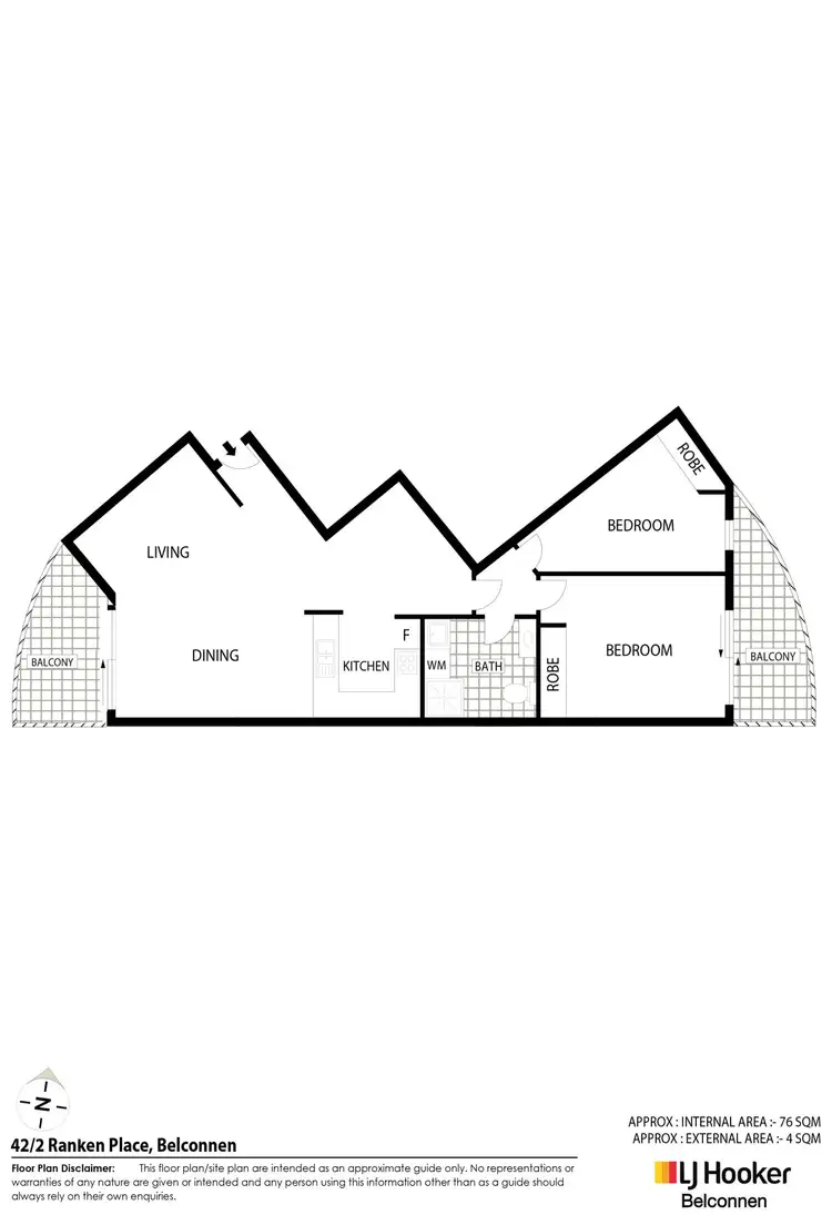 Floorplan of Homely unit listing, 42/2 Ranken Place, Belconnen ACT 2617