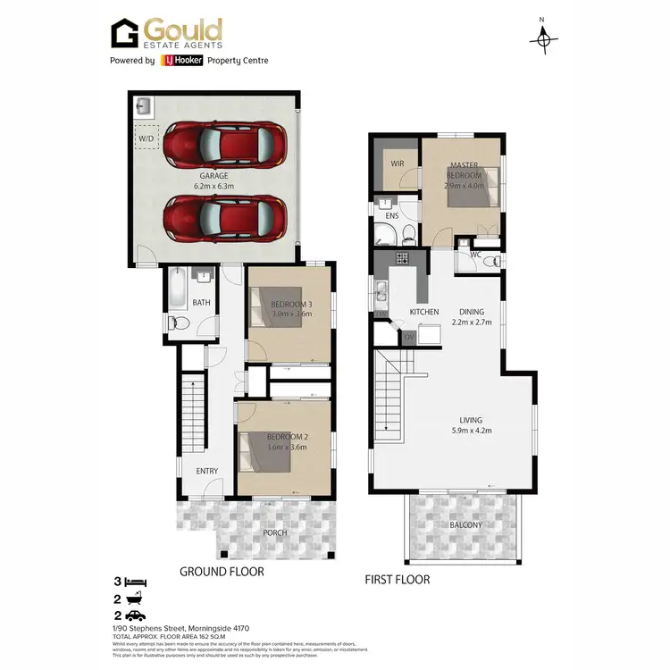 Floorplan of Homely townhouse listing, 1/90 Stephens Street, Morningside QLD 4170
