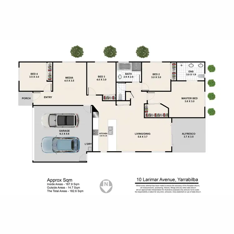 Floorplan of Homely house listing, 10 Larimar Avenue, Yarrabilba QLD 4207