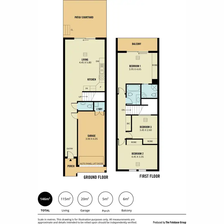 Floorplan of Homely townhouse listing, 84 Harvey Circuit, Mawson Lakes SA 5095