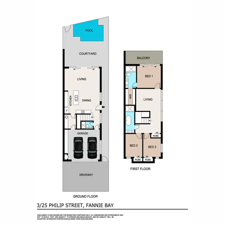 Floorplan of Homely townhouse listing, 3/25 Philip Street, Fannie Bay NT 820