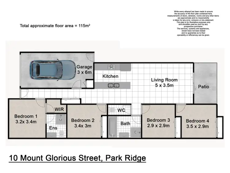 Floorplan of Homely house listing, 10 Mount Glorious Street, Park Ridge QLD 4125