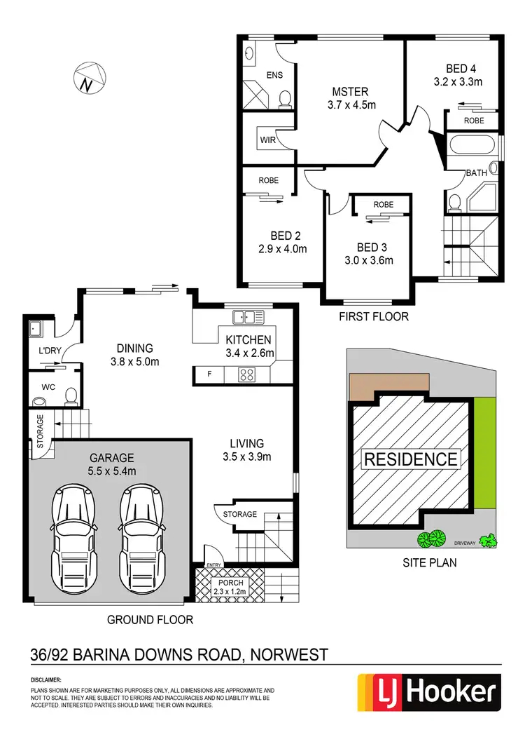 Floorplan of Homely townhouse listing, 36/92-100 Barina Downs Road, Norwest NSW 2153