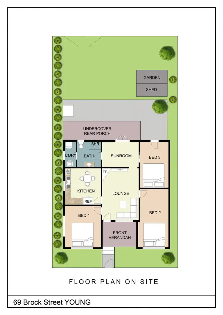 Floorplan of Homely house listing, 69 Brock Street, Young NSW 2594