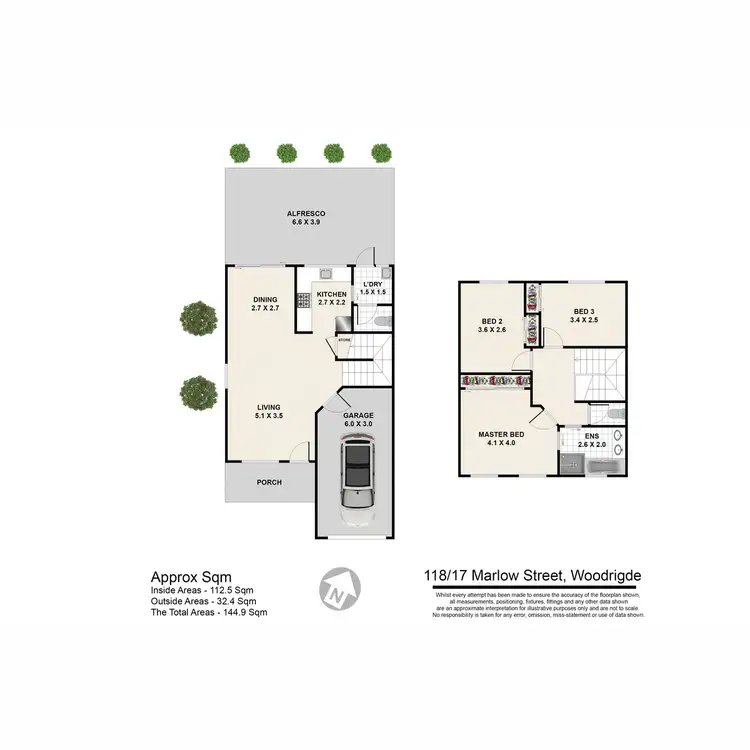 Floorplan of Homely townhouse listing, 118/17 Marlow Street, Woodridge QLD 4114
