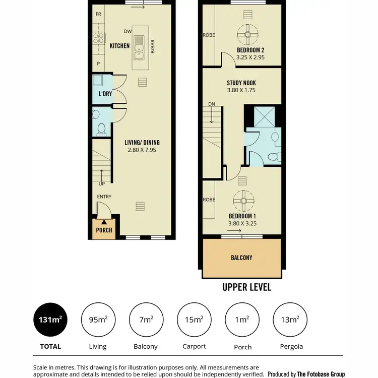 Floorplan of Homely townhouse listing, 11/2 Euston Walk, Mawson Lakes SA 5095