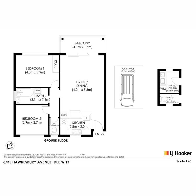Floorplan of Homely unit listing, 6/35 Hawkesbury Avenue, Dee Why NSW 2099