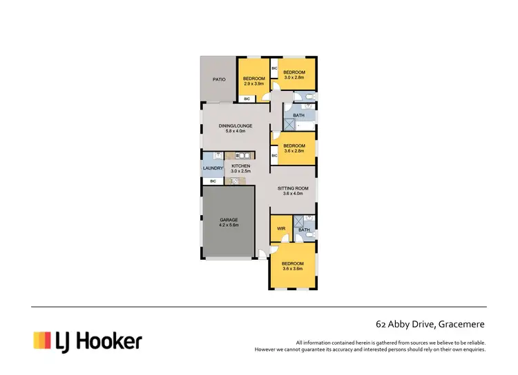 Floorplan of Homely house listing, 62 Abby Drive, Gracemere QLD 4702