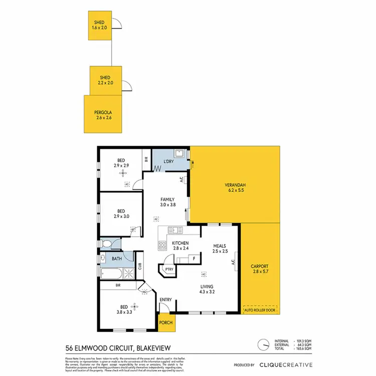 Floorplan of Homely house listing, 56 Elmwood Circuit, Blakeview SA 5114