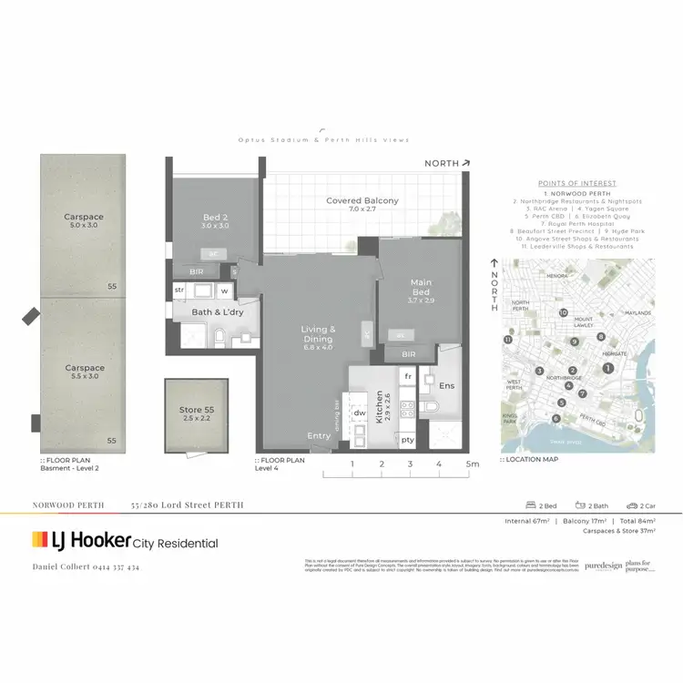 Floorplan of Homely apartment listing, 55/280 Lord Street, Perth WA 6000