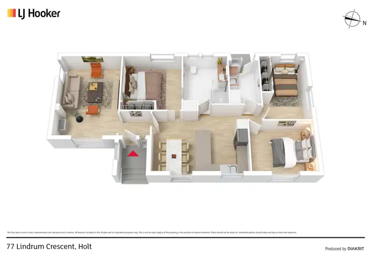Floorplan of Homely house listing, 77 Lindrum Crescent, Holt ACT 2615