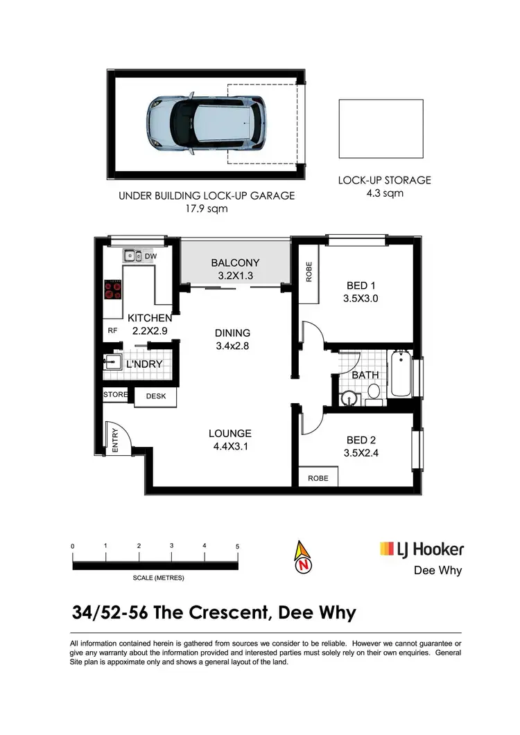 Floorplan of Homely apartment listing, 34/52-56 The Crescent, Dee Why NSW 2099