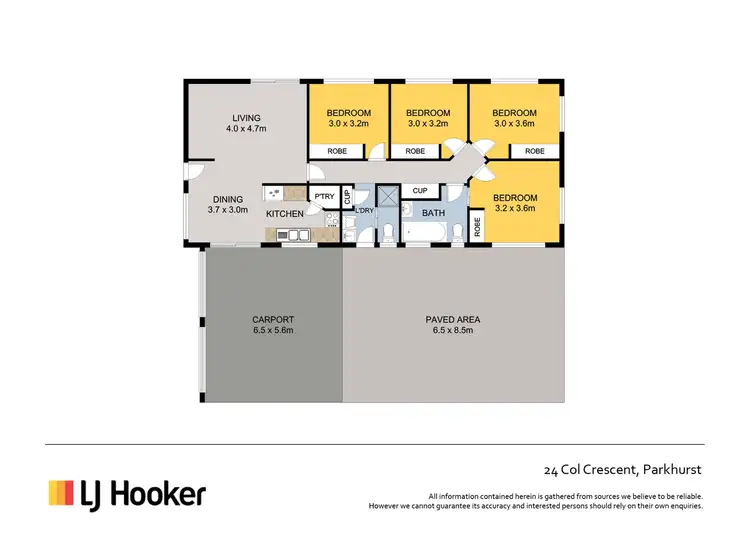 Floorplan of Homely house listing, 24 Col Crescent, Parkhurst QLD 4702
