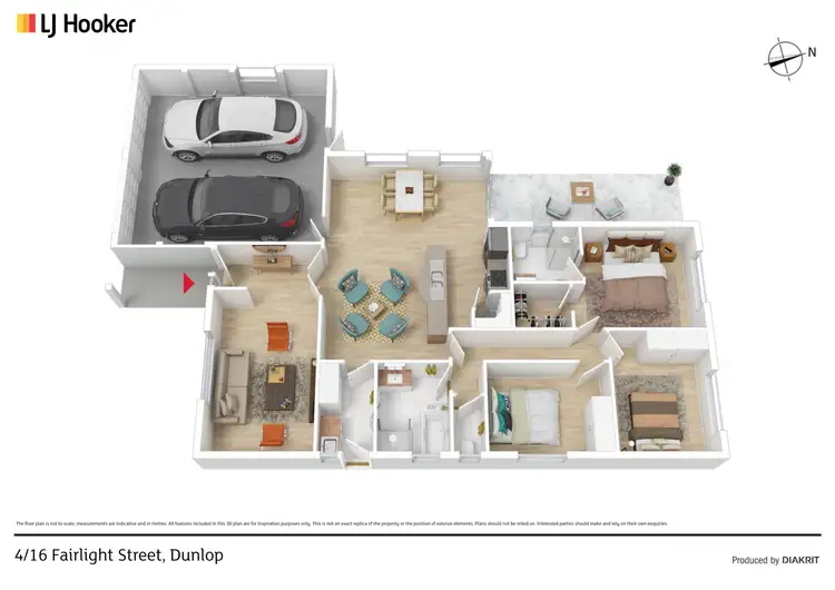 Floorplan of Homely townhouse listing, 4/16 Fairlight Street, Dunlop ACT 2615